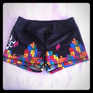 Barbell Voodoo Tetris Booty shorts